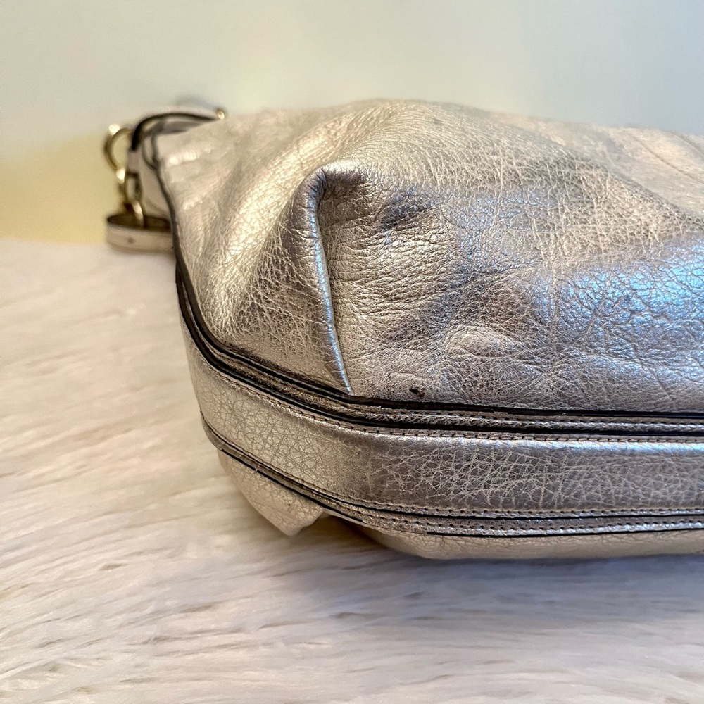 Coach Colette Elevated Metallic Gold Leather Hobo Shoulder Bag - Picture 5 of 9